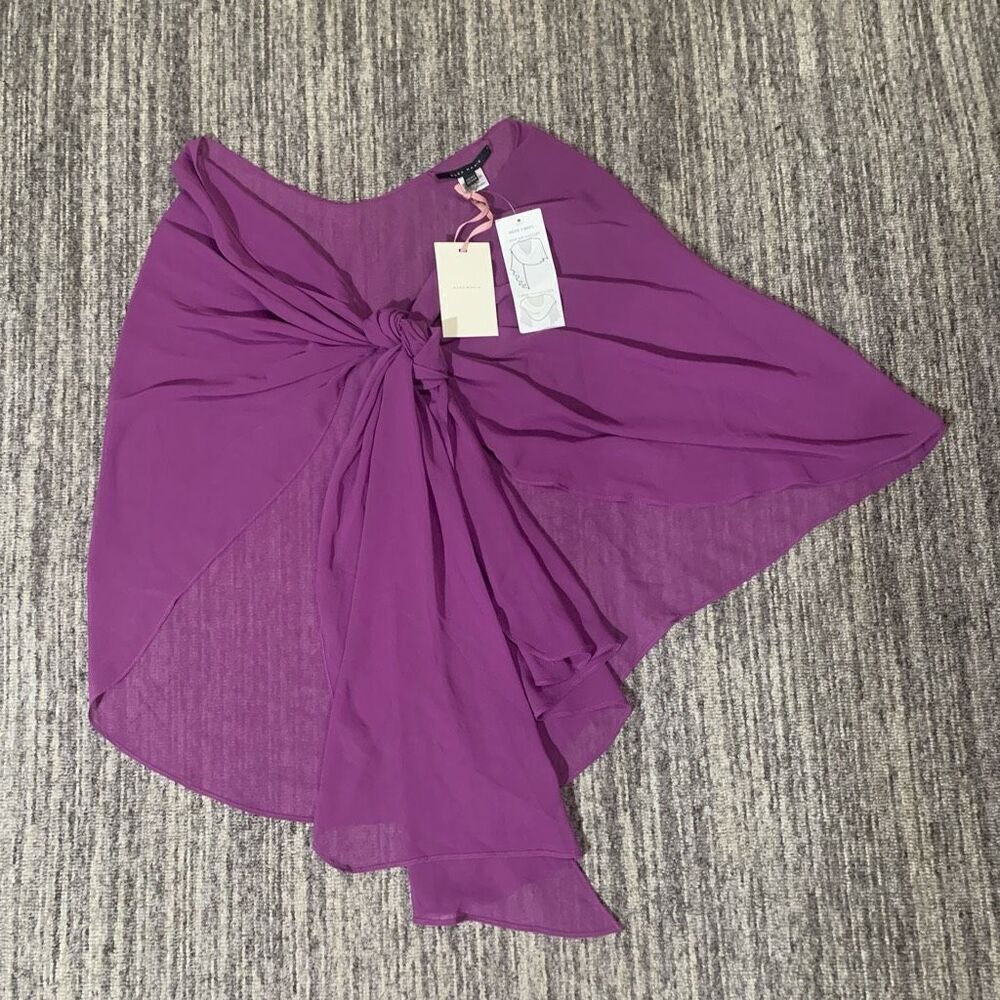 Alex Marie Womens One Size Marilyn Shawl Iris Purple Broadway Escape NWT
